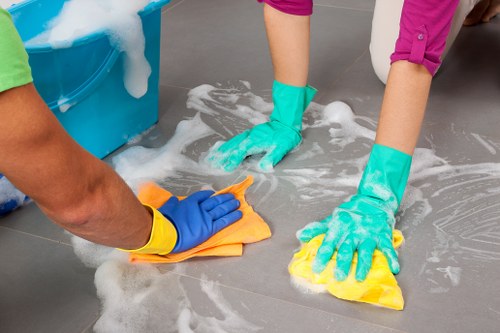 Professional office cleaning in N5 reception area