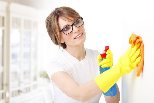 Professional oven cleaning service in N5 removing grease from a kitchen oven